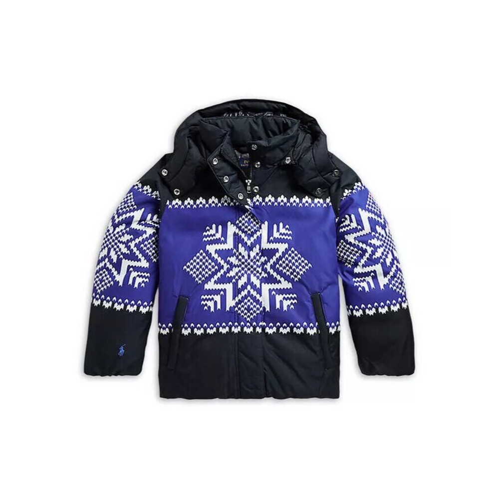POLO RALPH LAUREN Big GIRLS XL 16 Down Jacket NWT $235  Snowflake-Print Water ne